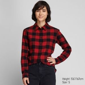 Uniqlo Flannel Long-Sleeve Shirt Buffalo Plaid XS